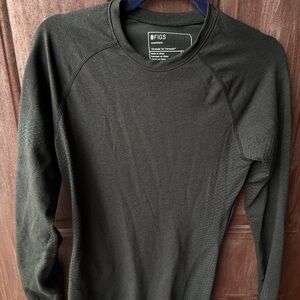Figs Salta Seamless Longsleeve Underscrub Top black